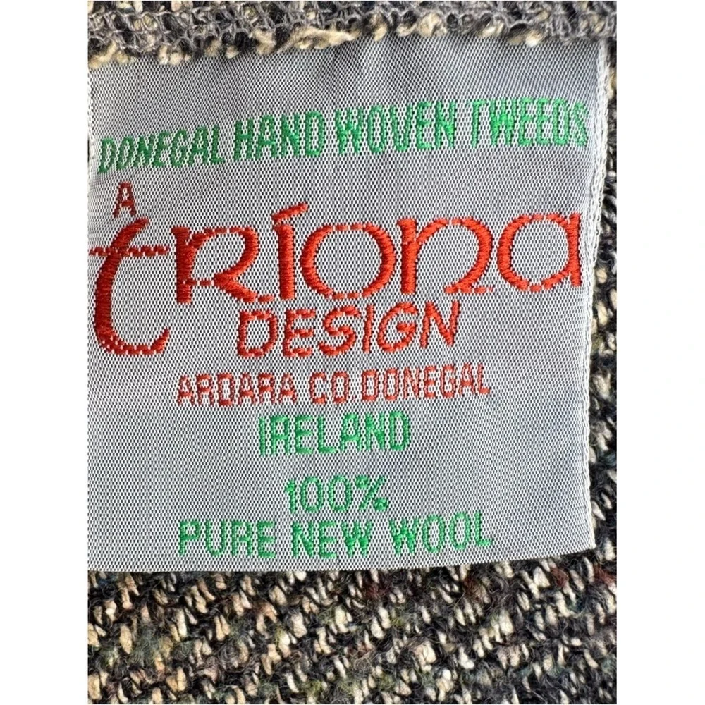 Donegal Scarf Hand Woven Tweeds Wool Irish Tríona Ardara Co Beige Gray Unisex